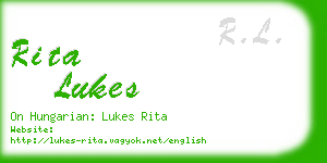 rita lukes business card